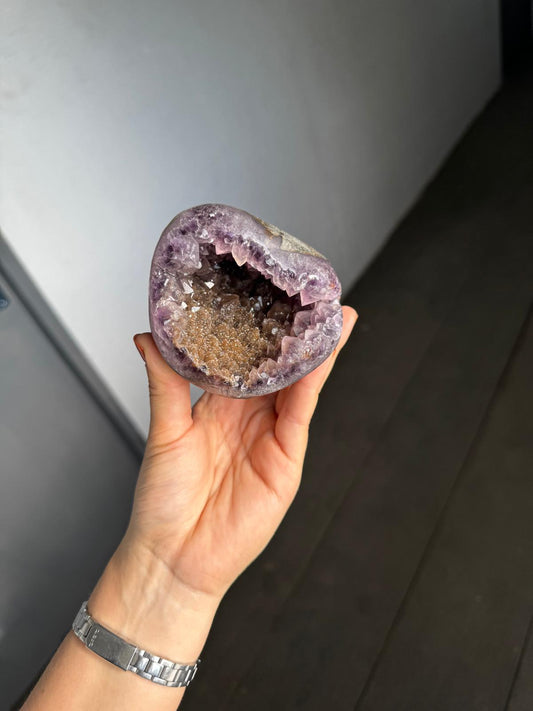 Golden amethyst geode