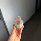Mini green calcite cut base