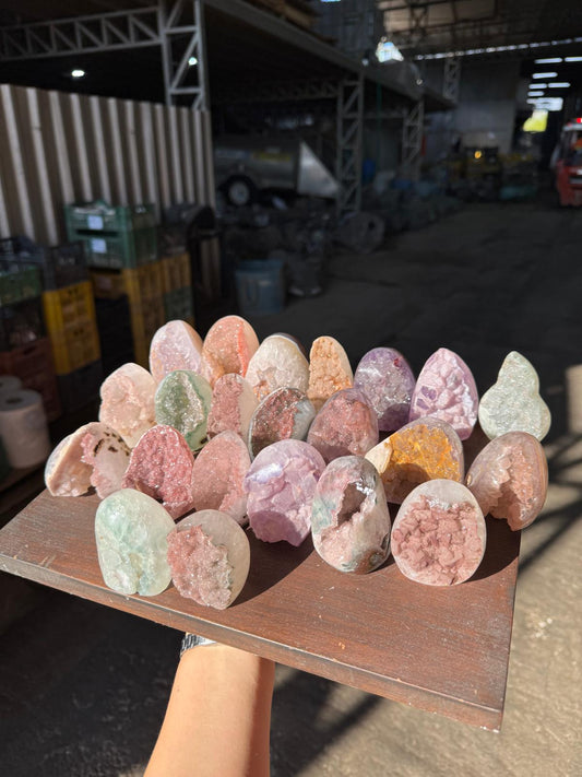 Quartz rainbow cut bases lot 1