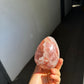 Mini pink quartz egg
