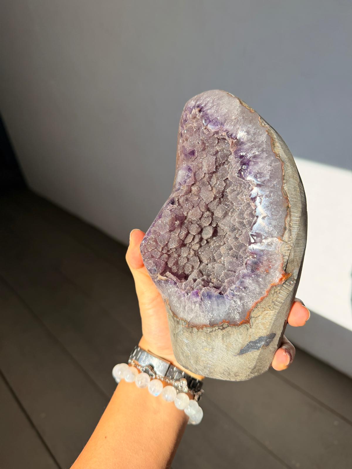 Amethyst sugar cavity piece