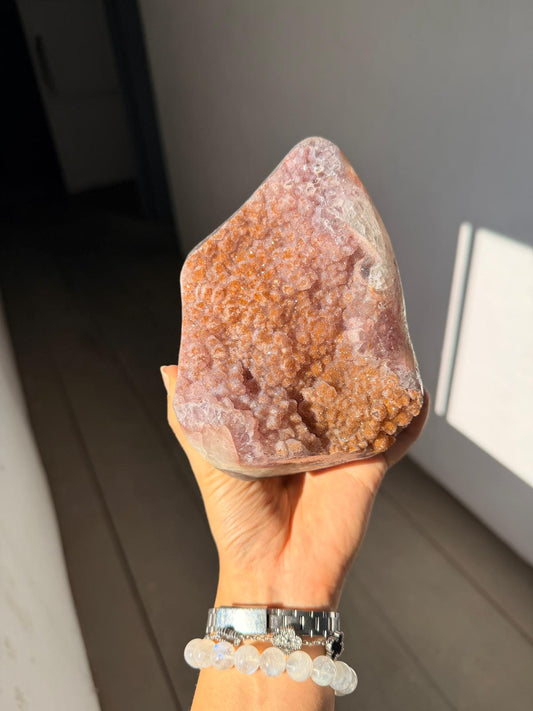 Rainbow calcite pink piece