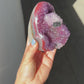 Red amethyst calcite formation