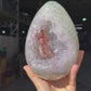 Big quartz hematite egg
