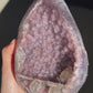 Lavender amethyst with calcite