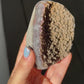 Yellow rainbow druzy cut base