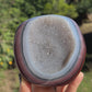 Blue banded agate cut base