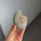 Mini green calcite cut base