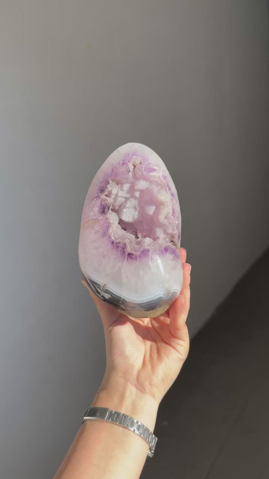 Amethyst lavender sugar piece