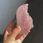 Pink baby quartz cut base